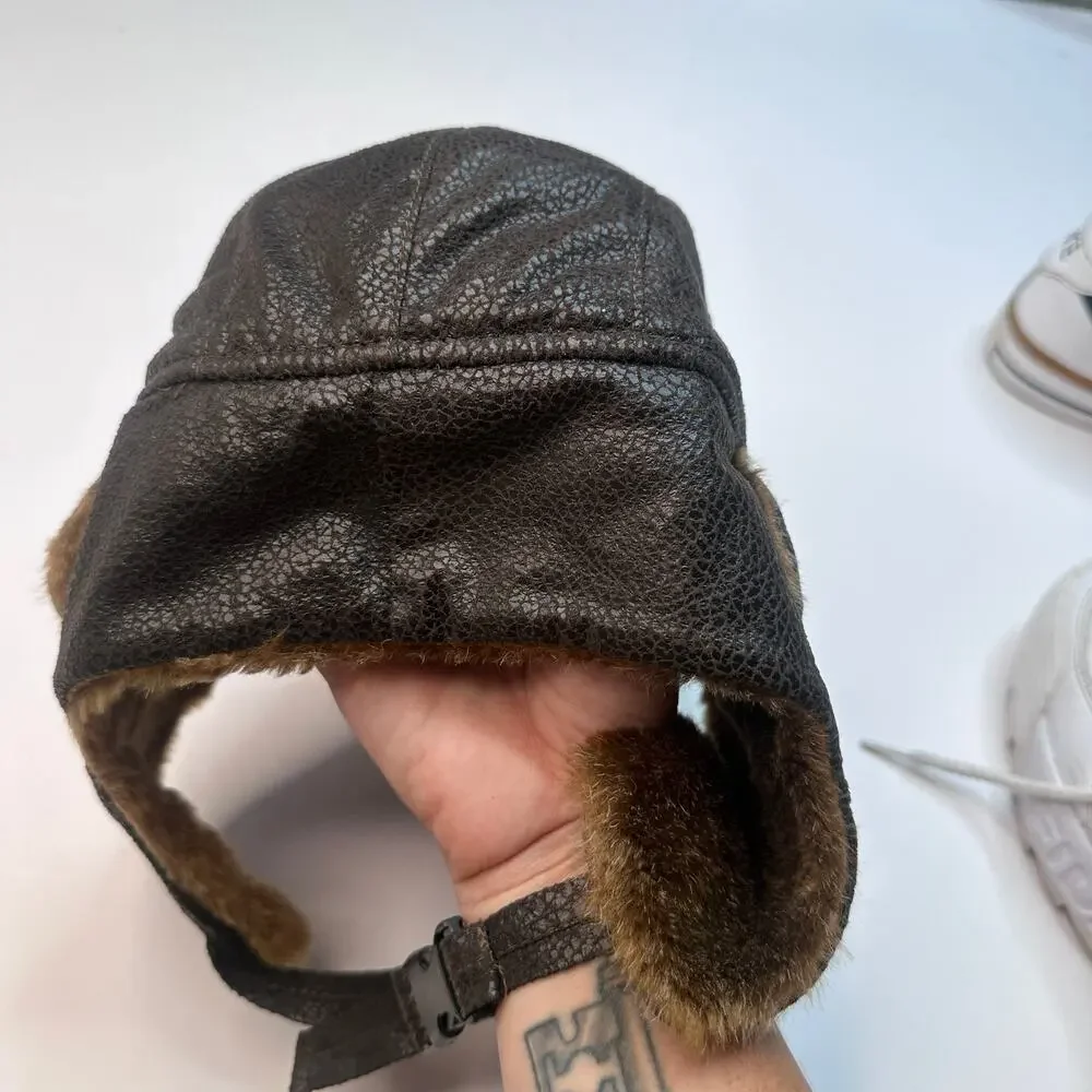 Boeing Totem Bomber Aviator Leather Youth Hat